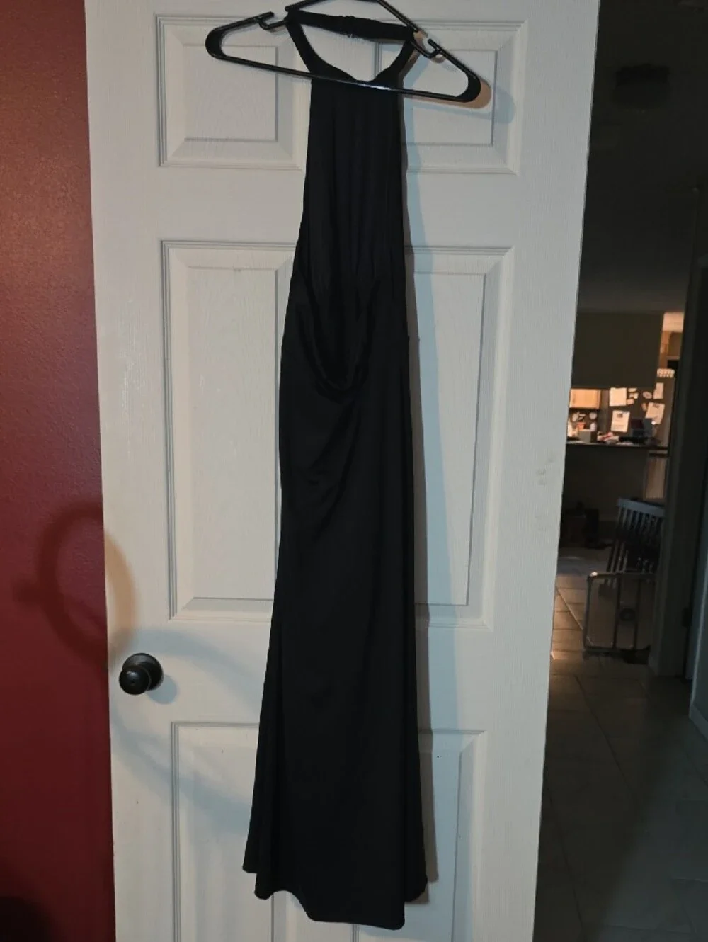 HALARA Black Maxi Dress with High Halter Neck - Picture 6 of 16